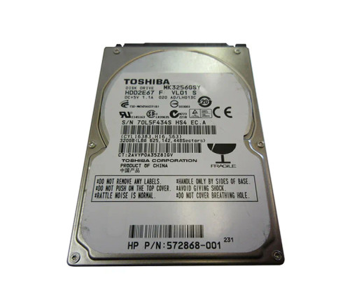 MK3256GSY - TOSHIBA 320GB 7200RPM SATA 3Gb/s 2.5" HDD