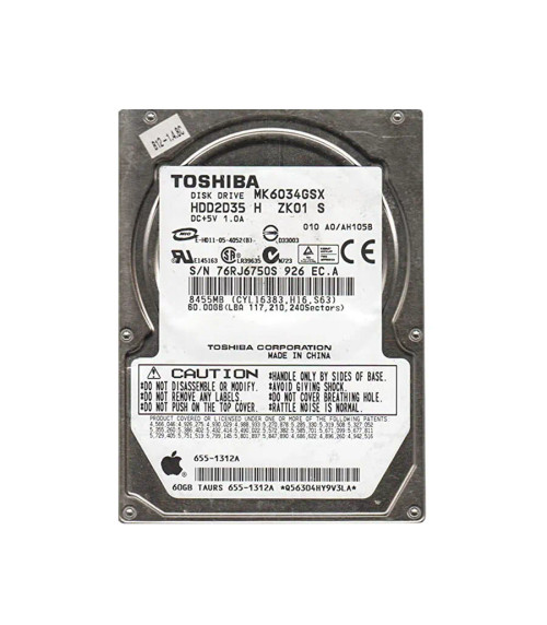 MK6034GSX - Toshiba 60GB 5400RPM SATA 2.5" HDD