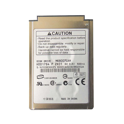 MK8007GAH - TOSHIBA 80GB 4200RPM IDE 1.8" HDD