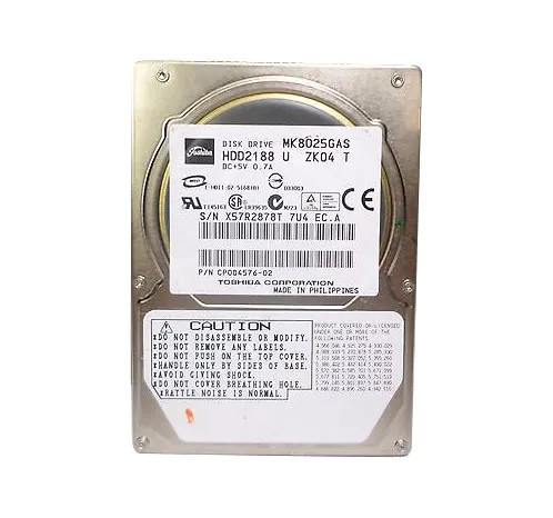 TOSHIBA MK8025GAS 80GB 4200RPM IDE Ultra ATA/100 2.5HDD