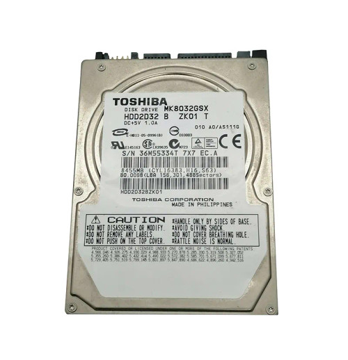 MK8032GSX - Toshiba 80GB 5400RPM SATA 2.5" 8MB HDD