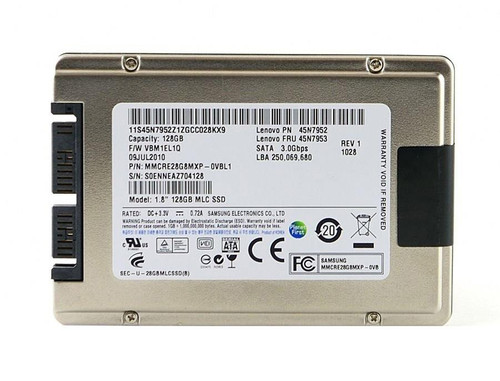 Samsung PM800 Series 128GB MLC SATA 3Gbps 1.8 SSD for Internal Solid State Drive