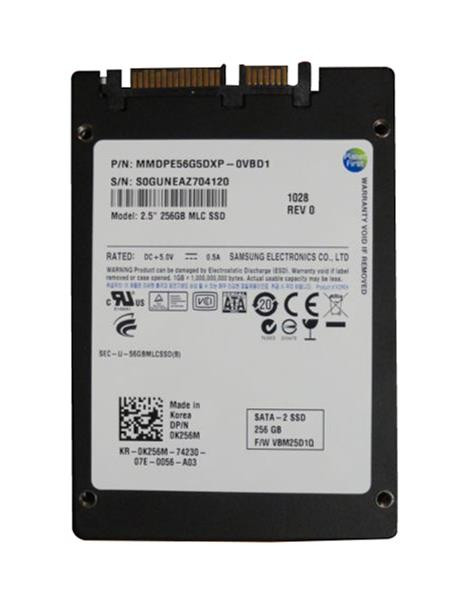 MMDPE56G8DXP-0VB - Samsung 256GB MLC SATA 3Gbps 1.8" SSD