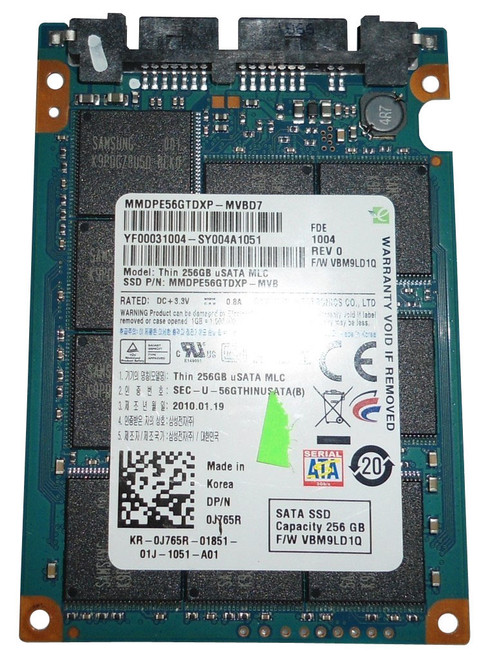 Samsung 256GB MLC SATA 3Gbps uSATA 1.8 SSD for MMDPE56GTDXP-MVD7 Servers