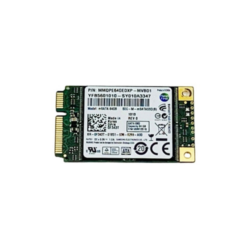 Samsung 64GB MLC SATA 3Gbps mSATA SSD for Internal Storage - Compatible with MMDPE64GEDXP-MVBD1