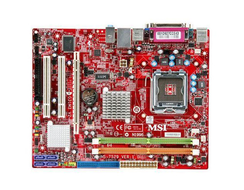 MS7529 MSI Socket 775 Chipset G31 DDR2 SATA 3GBps USB 2.0 micro-ATX System Board