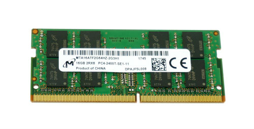 MTA16ATF2G64HZ-2G3 - Micron 16GB PC4-19200 DDR4-2400MHz non-ECC Unbuffered CL17 260-Pin SoDimm 1.2V Dual Rank Memory Module