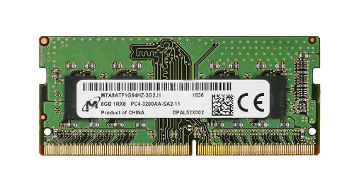 MTA8ATF1G64HZ-3G2 - Micron 8GB PC4-25600 DDR4-3200MHz non-ECC Unbuffered CL22 260-Pin SoDimm 1.2V Single Rank Memory Module