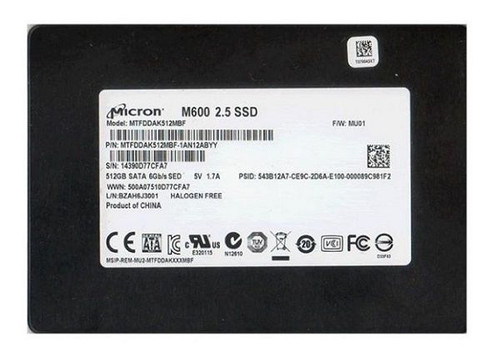 MTFDDAK512MBF-1AN12 Micron M600 512GB MLC SATA 6Gbps (SED) 2.5-inch Internal Solid State Drive (SSD)