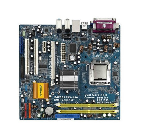 ASRock P4FSB1333-650 Micro-ATX Motherboard for Intel LGA 775 Processors with DDR2 Support and SATA2 Connections