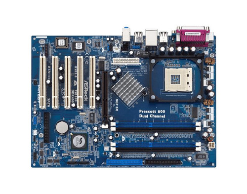 P4V88 ASRock Socket 478 Intel PT880 + 8237 Chipset Intel Pentium 4/ Celeron Processors Support DDR 4x DIMM 2x SATA 1.50Gb/s ATX Motherboard