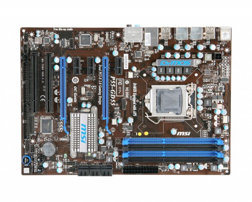 P55-GD55 - MSI Desktop Board Intel P55 Express Enhanced SpeedStep Technology Socket 1156 6.4GT/s 16GB DDR3 SDRAM DDR3-1333/PC3-10600, DDR3-1066/PC3-