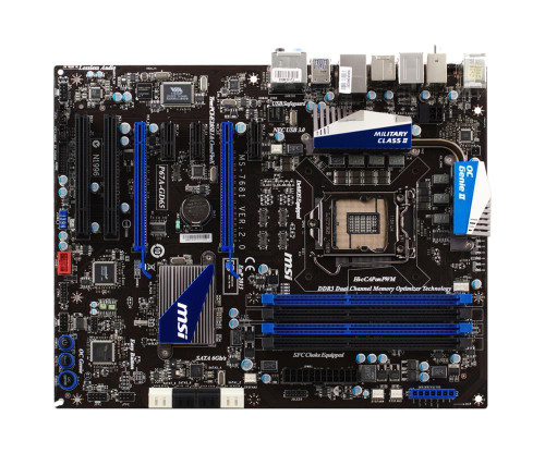 P67A-GD65-R MSI Socket LGA 1155 Intel P67 Chipset Core i7 / i5 / i3 Processors Support DDR3 4x DIMM 4x SATA 6.0Gb/s ATX Motherboard