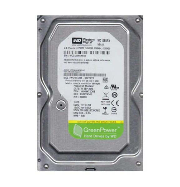 WD WD10EURX-63UY4Y0 AV-GP 1TB 5400RPM SATA 6Gb/s 3.5-Inch Hard Drive