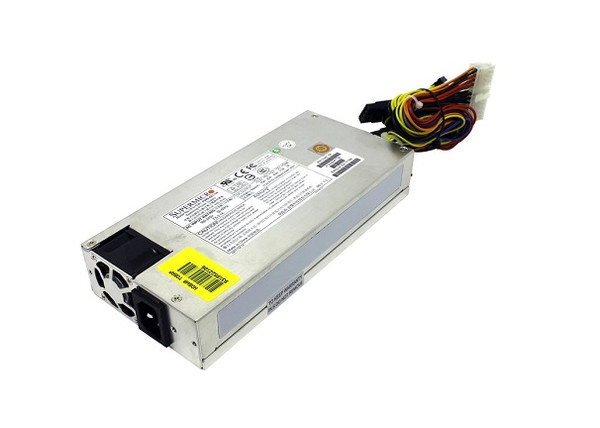 PWS-601-1H - Supermicro 600-Watts 100-240V AC Multi-Output 80-Plus Gold  24-Pin ATX Power Supply for 1U Chassis SC813