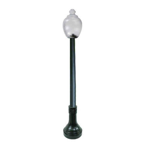 Bastille Anchor Base Decorative LED Light Pole Kit with Economy Acorn Fixture - Full Assembly