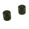 ObsidianWire Big Knurl Brass Knobs for Tele / P Bass - black