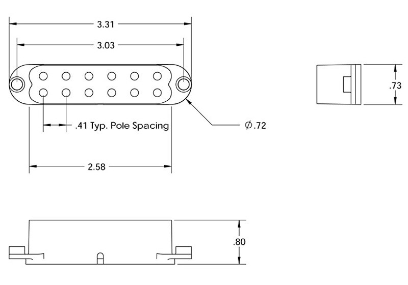 Seymour Duncan SL59-1 Little '59 for Strat - white, neck / mid
