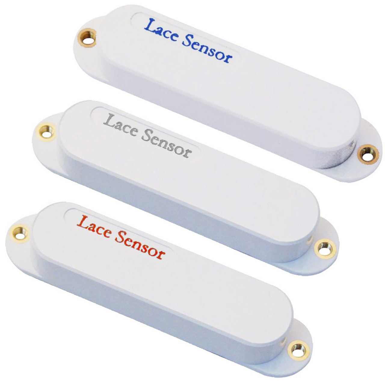 Lace Sensor Blue Silver Red Strat Value Pack pickup set - white