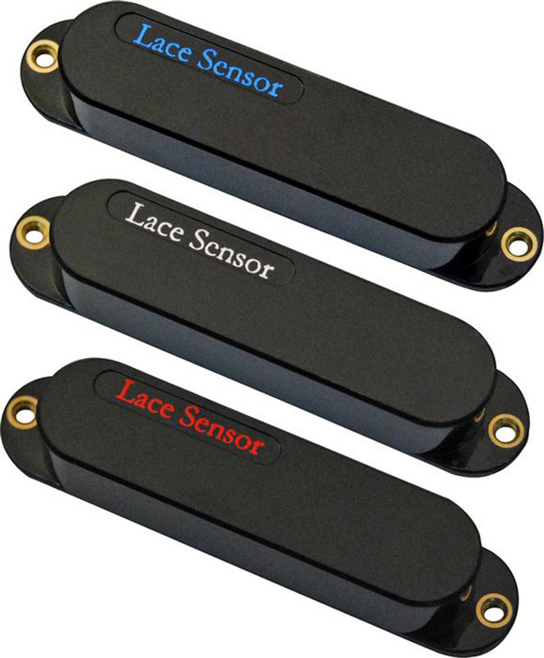 Lace Sensor Blue Silver Red Strat Value Pack pickup set - black