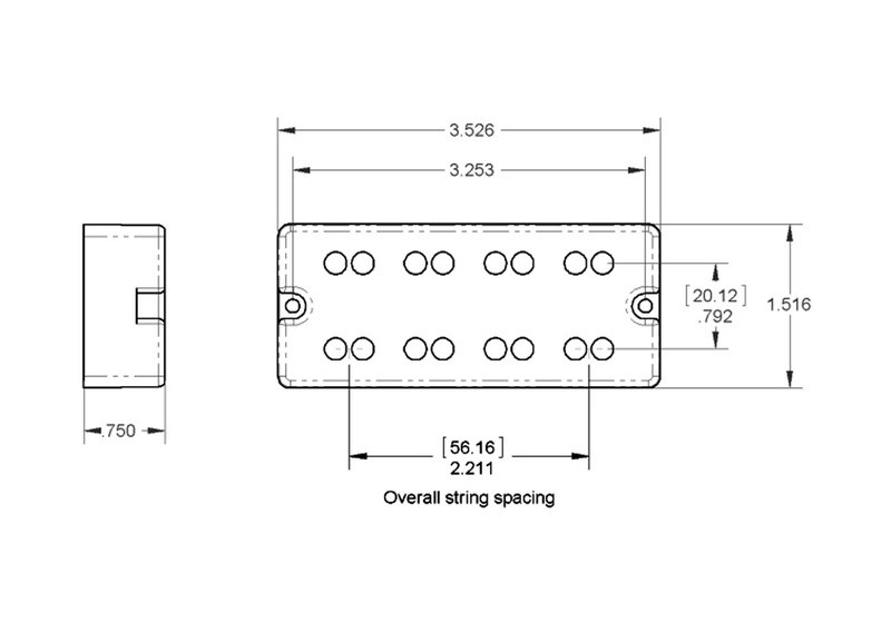 Seymour Duncan SSB-4NYC NYC Passive Soapbar String Bass pickup set