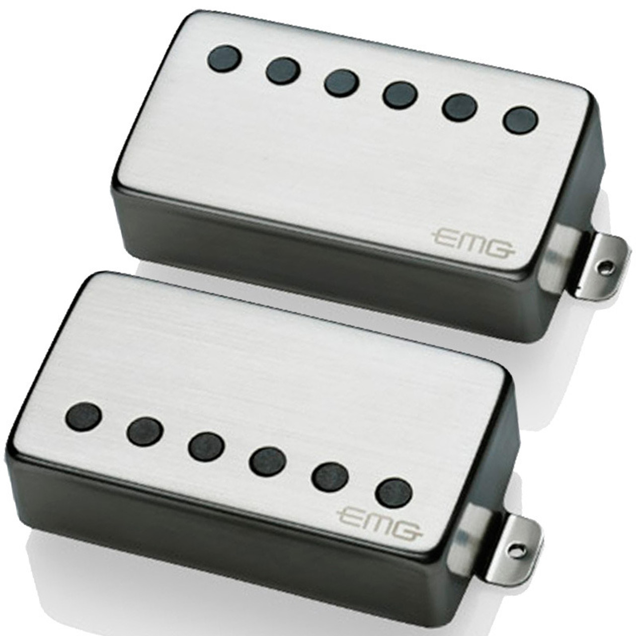 EMG 57 / 66 Active Alnico V Humbucker set - brushed chrome