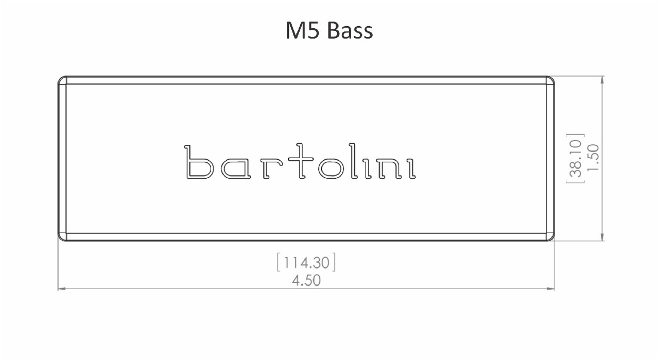 Bartolini M55CBC-B 5 String Bass Soapbar Dual Coil neck pickup