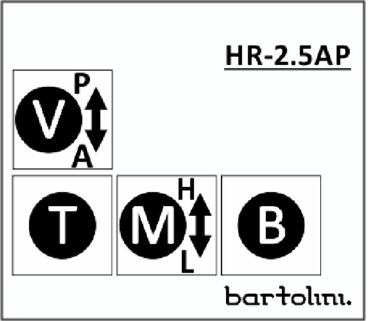 Bartolini HR-2.5AP Pre-Wired 3 Band EQ Active/Passive Vol, stacked hi/low Mid