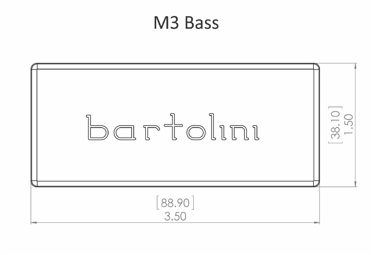 Bartolini M34CBC-B Dual Coil Soapbar Bass Neck Pickup - EMG 35 size