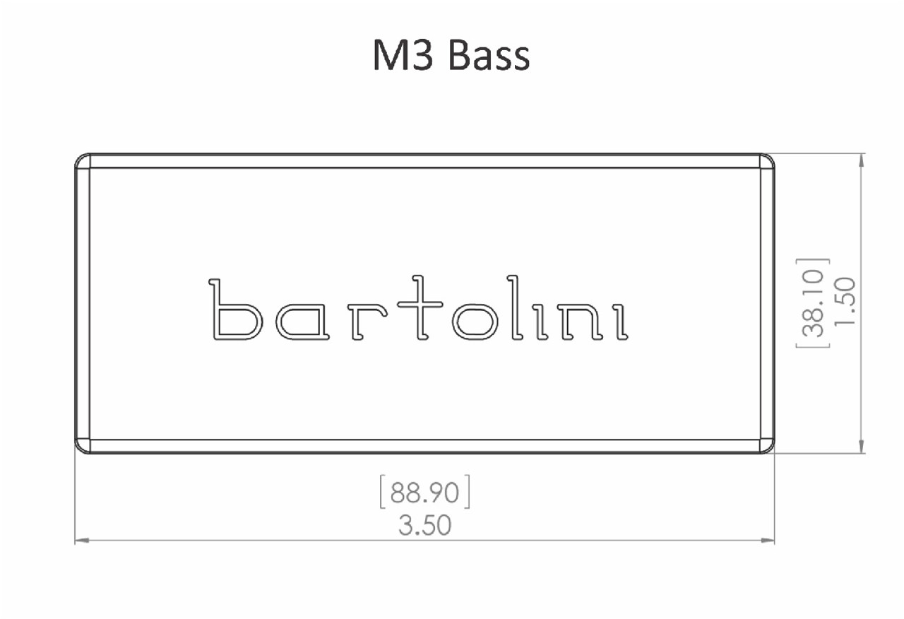 Bartolini M34CBC-T Dual Coil Soapbar Bass Bridge Pickup - EMG 35 size