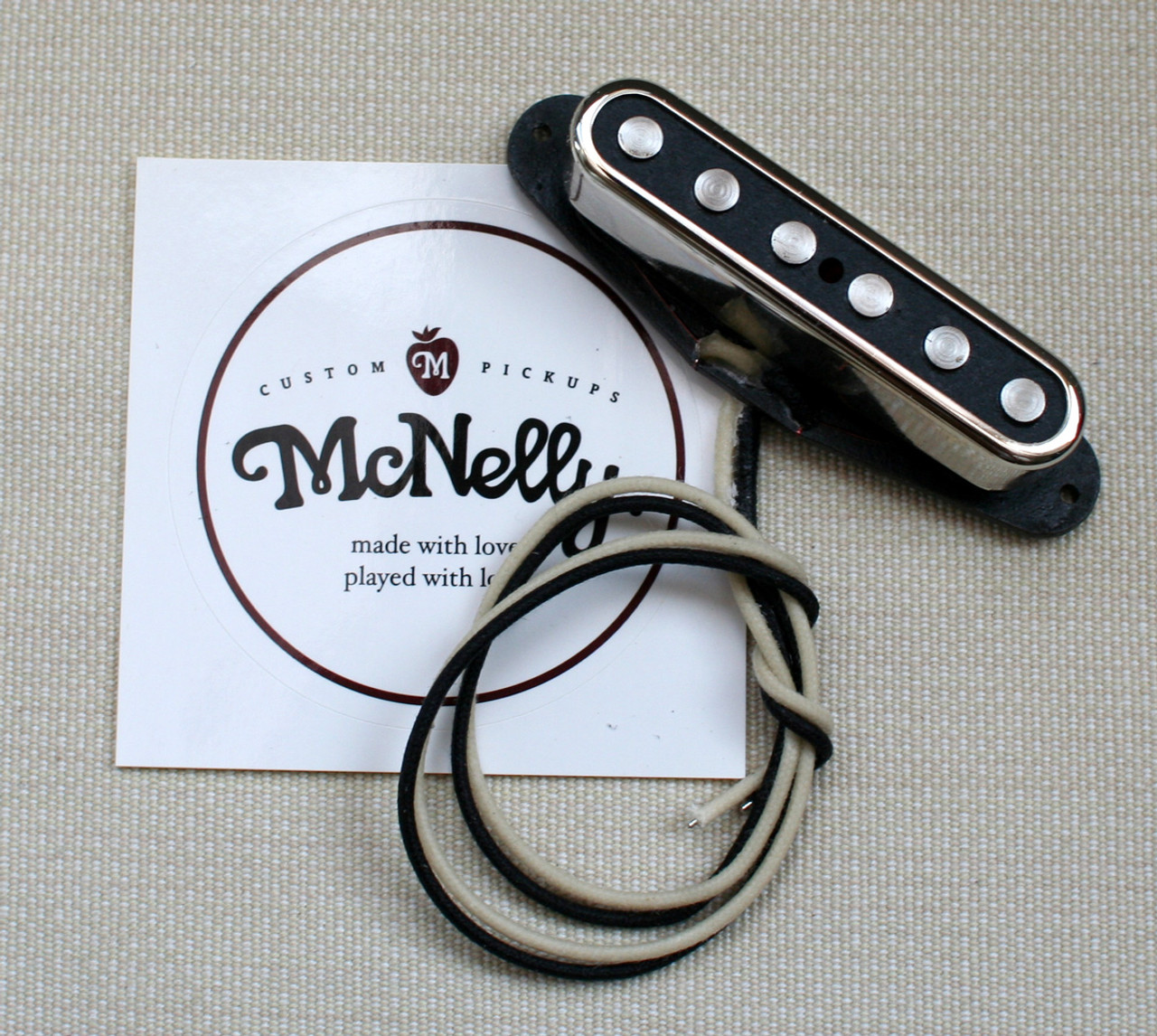 McNelly Pickups Duckling Strat Style Neck Pickup for Tele - open nickel