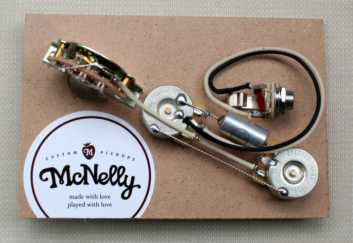 McNelly Pickups Prewired Tele Harness - single / single, 3 way switch