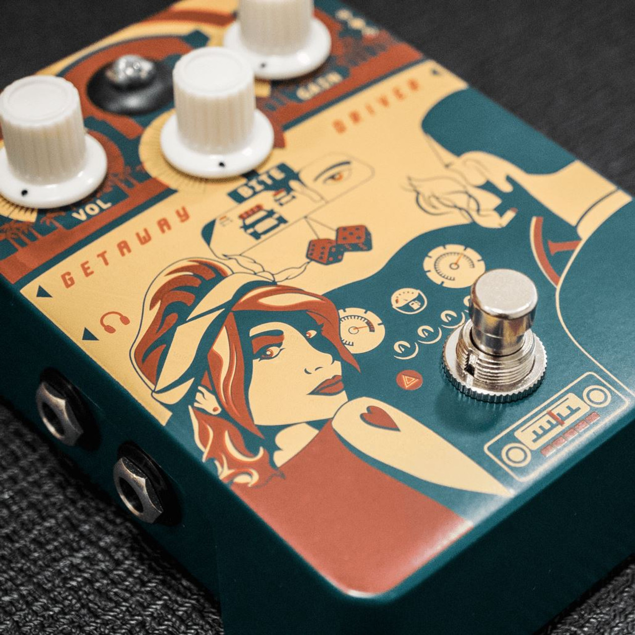 Orange Getaway Driver Overdrive & CabSim pedal