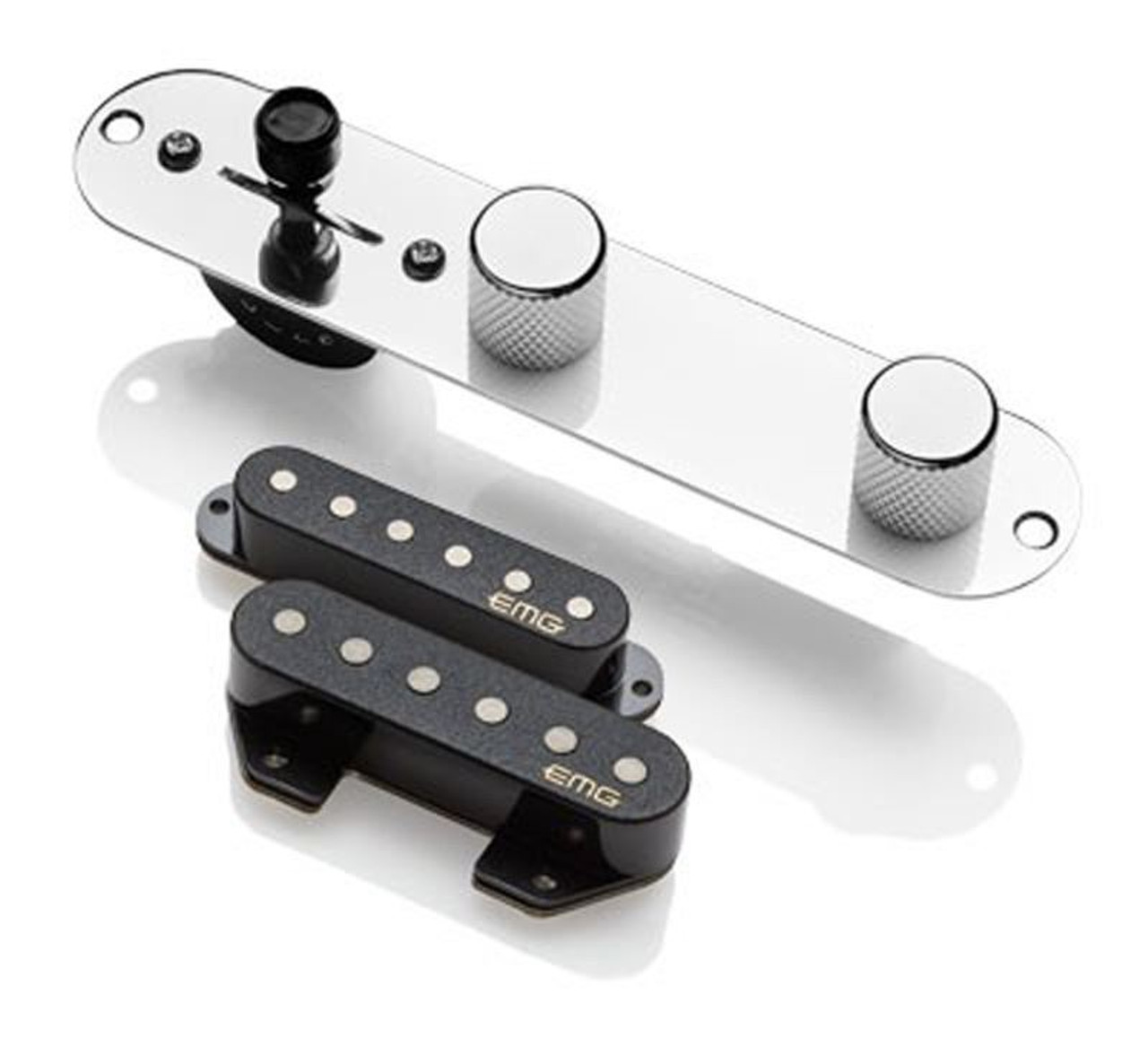 EMG T52 Retro Active Tele pickup system - pickups & control plate