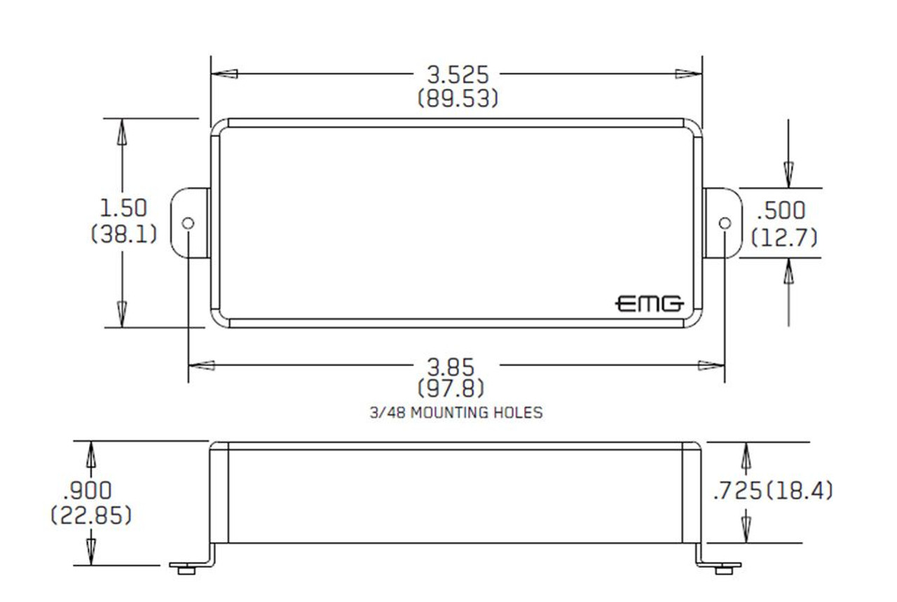 EMG Metal Works 81-8H / 85-8H Active 8 String Humbucker Set brushed black chrome