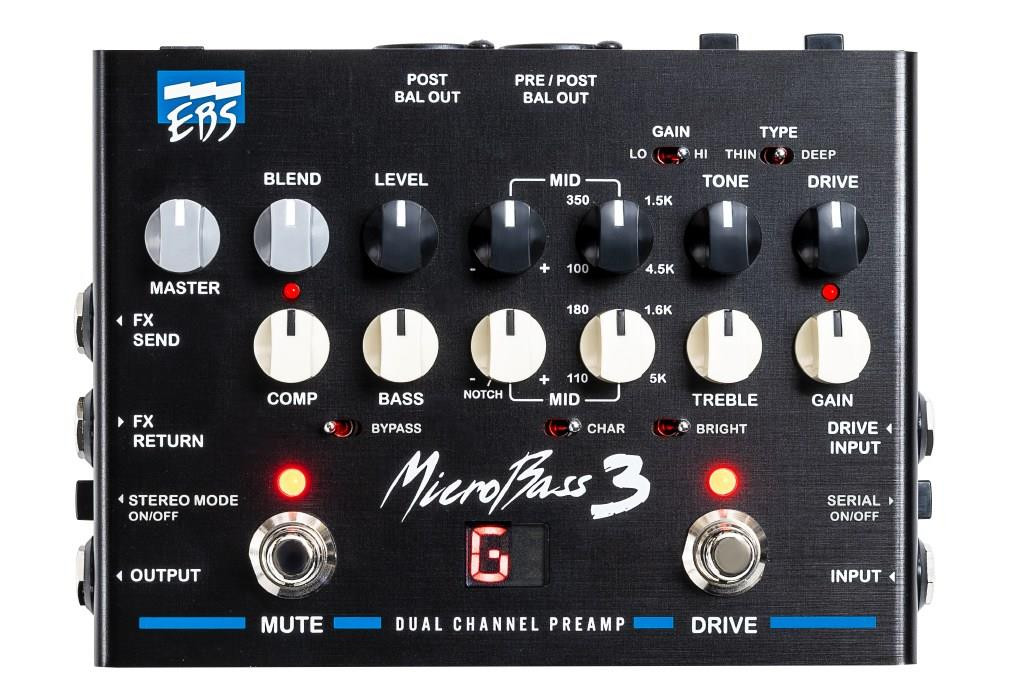 EBS MicroBass 3 Professional Bass Preamp pedal - Macdaddy Music