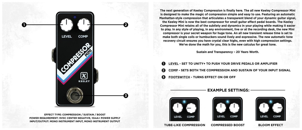 Keeley Electronics Compressor Mini pedal