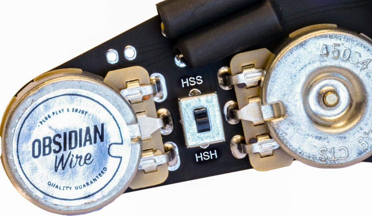 ObsidianWire Custom HSS / HSH for Strat 7-Way Switch Gen 2 pre-wired kit