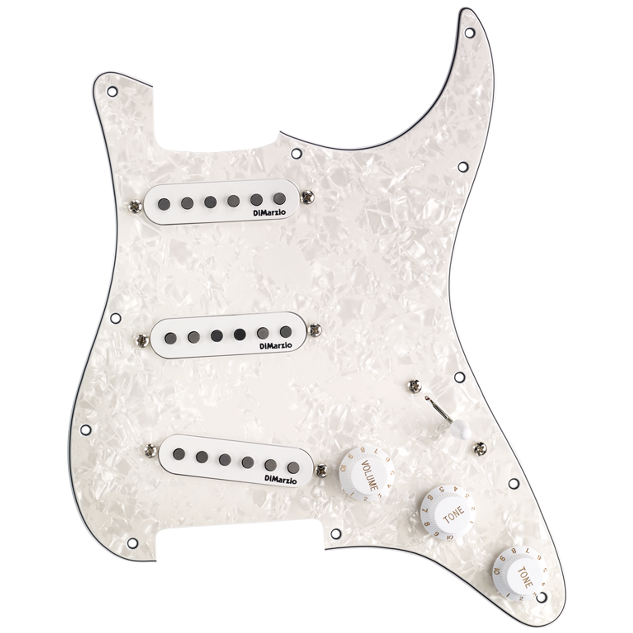 DiMarzio Richie Kotzen Strat Replacement Loaded pickguard - pearl white