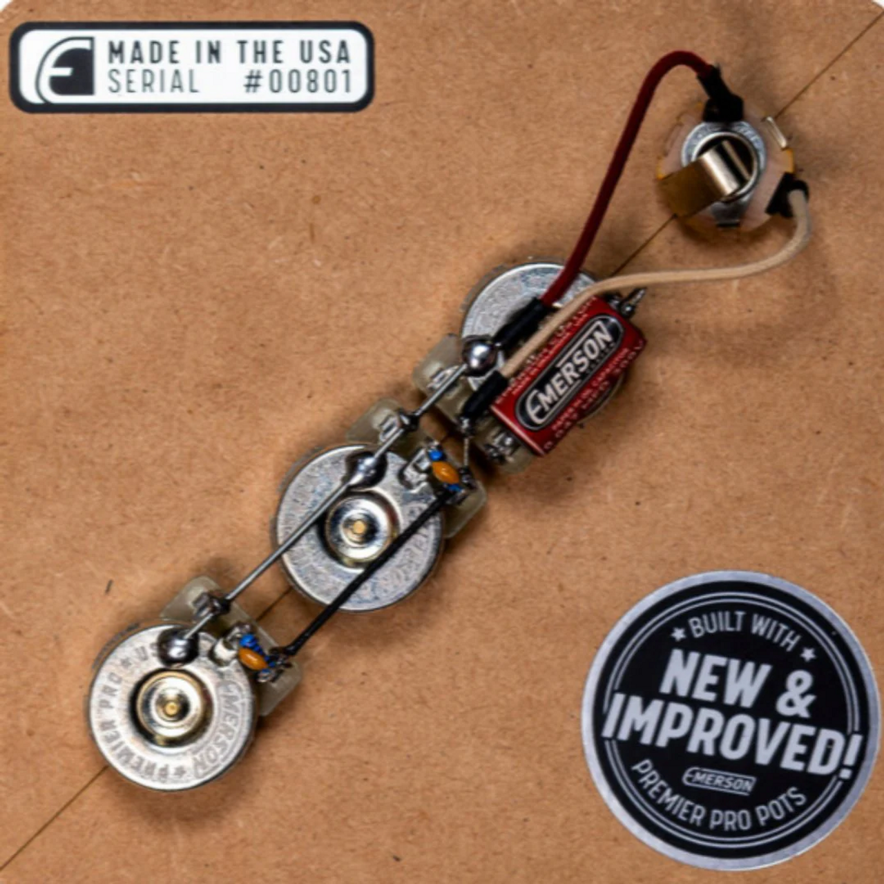 Emerson Custom J-Bass Prewired Kit - Premier Pro pots Emerson Custom J-Bass Prewired Kit - Premier Pro pots