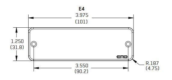 EMG E4W 4-String Slim Soapbar Bass Set - black