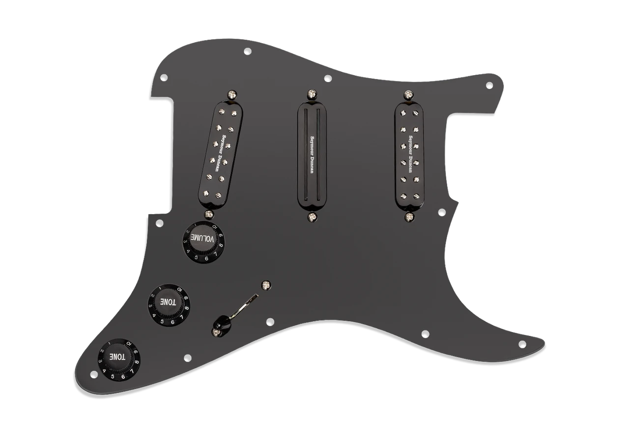 Seymour Duncan Janick Gers Loaded Pickguard for Strat - black