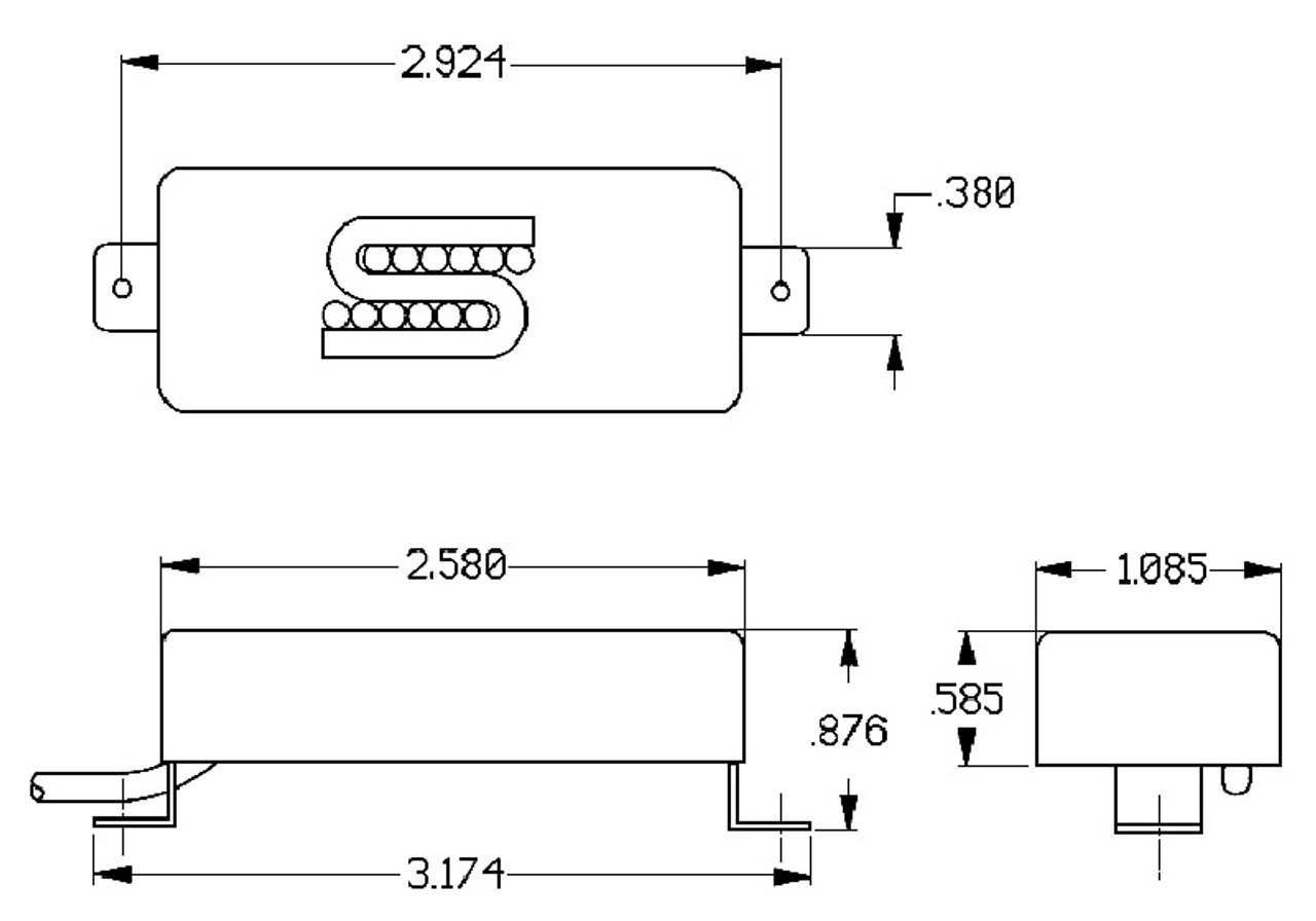 Seymour Duncan SM-3 Seymourized Mini Humbucker - Bridge