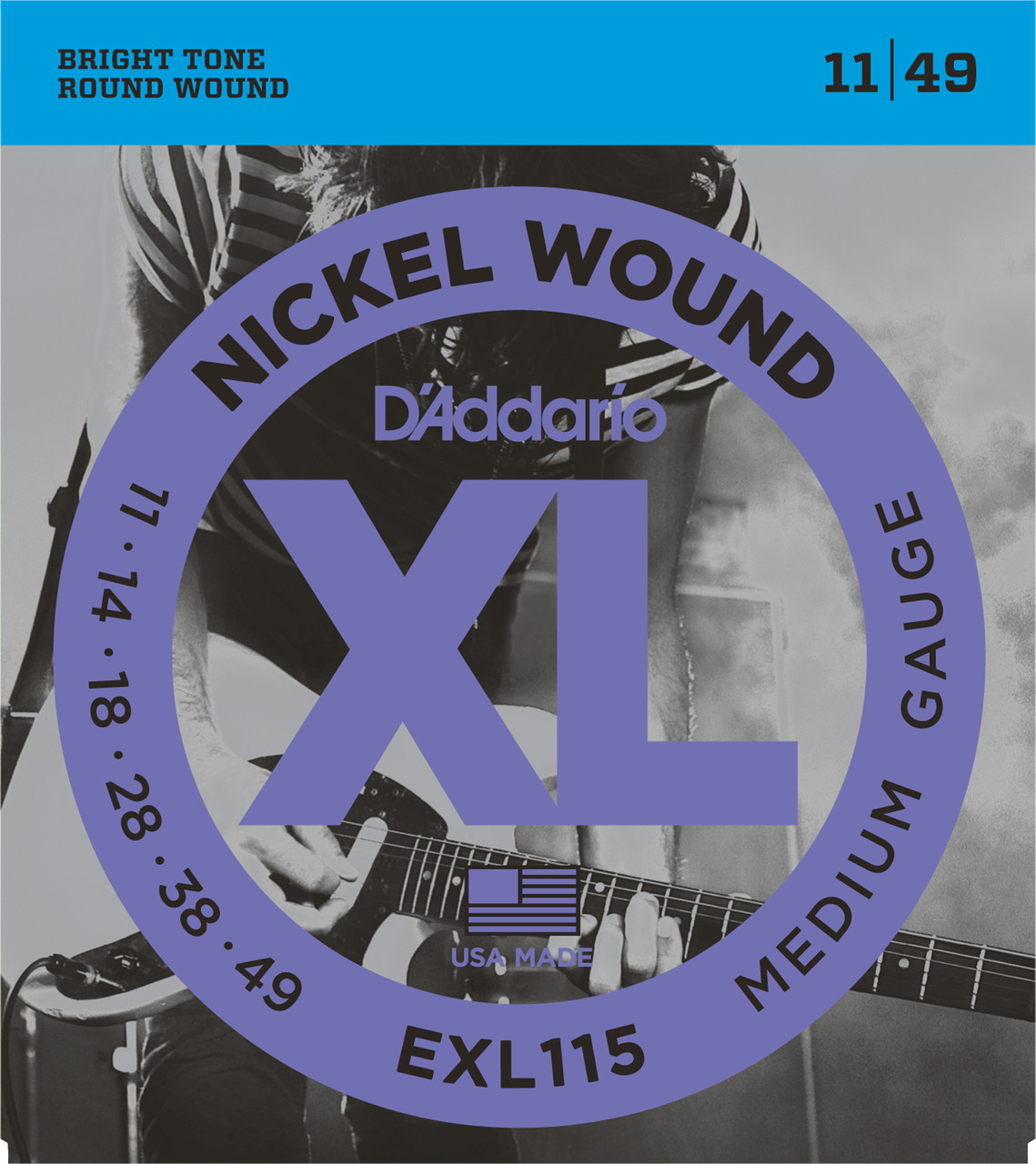 D'addario EXL115 Blues/Jazz Rock Elec Guitar Strings