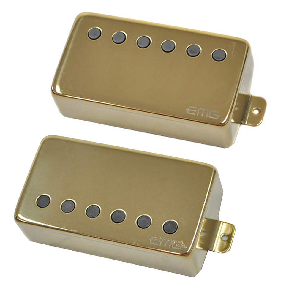 EMG 57 / 66 Active Alnico V Humbucker set gold Macdaddy Music