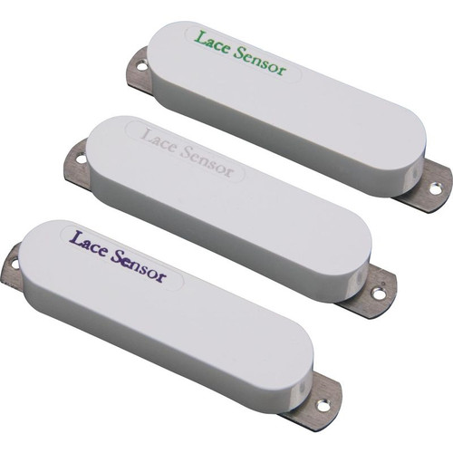 Lace Sensor Rainbow Pack (Emerald, Silver, Purple) Strat pickup set - white