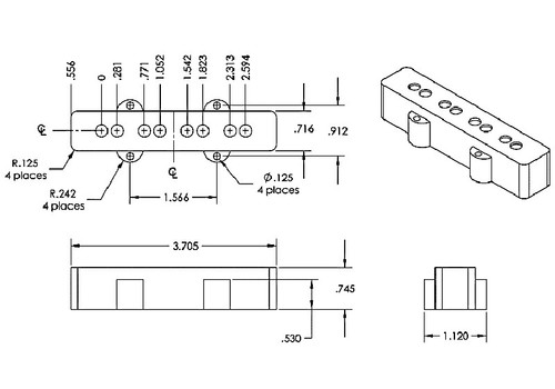 Seymour Duncan STK-J2 Hot Stack Jazz Bass Pickup - bridge