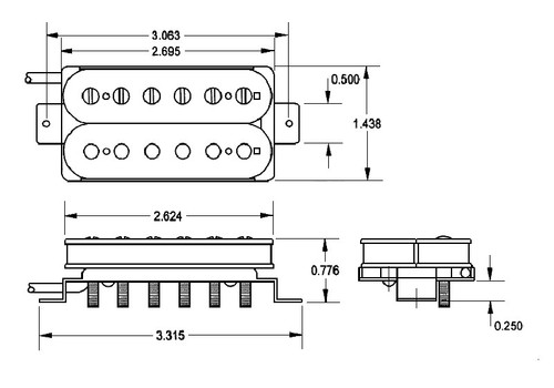 Seymour Duncan SH-PG1 Pearly Gates Neck Humbucker - nickel