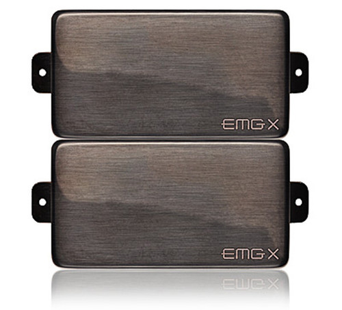 EMG 81X / 60X Active Humbucker set - brushed black chrome EMG 81X / 60X Active Humbucker set - brushed black chrome