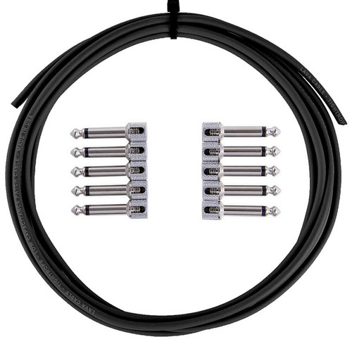 Lava Cable Tight Rope Solder-Free Kit, 10' Cable, 10 right angle plugs, black cable Lava Cable Tight Rope Solder-Free Kit, 10' Cable, 10 right angle plugs, black cable